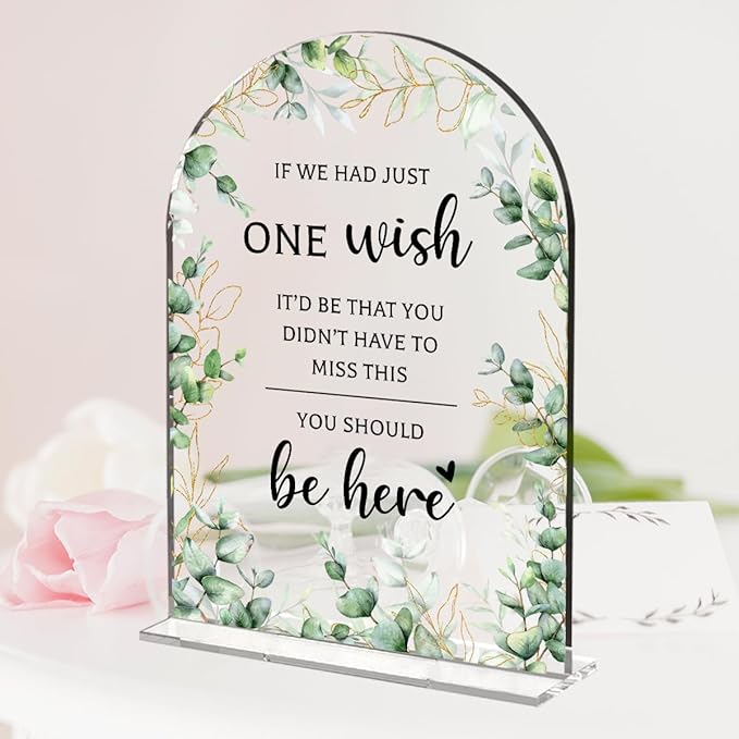 Wedding Sign Decor, You Should Be Here Sign, 5x7 Inch Arch Acrylic, Wedding Sign - Image 4