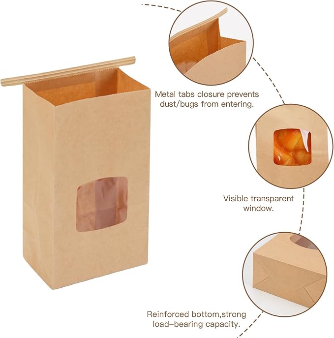 Moretoes 100pcs Small Bakery Cookie Bags - Image 3