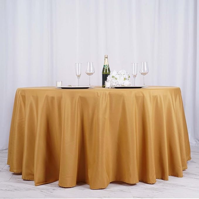Efavormart Round Tablecloth, 132 Inch Stain & Wrinkle Resistant Washable Table - Image 3