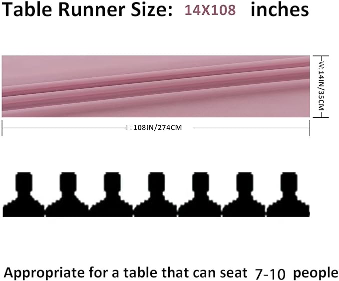 1Pack 9ft Chiffon Table Runner 14x108 Inch Sheer Romantic Table Runner - Image 2
