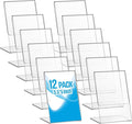 Ctosree 12 Pcs Acrylic Photo Frame L shape Slant Back Desktop Photo Frames by Ctosree