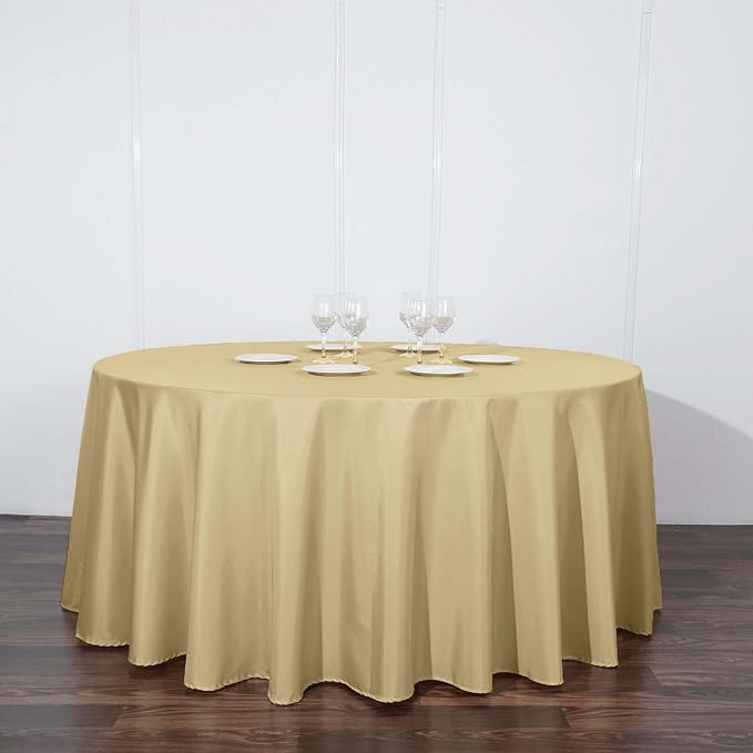 Efavormart Round Tablecloth, 120 Inch Stain & Wrinkle Resistant Washable Table - Image 3