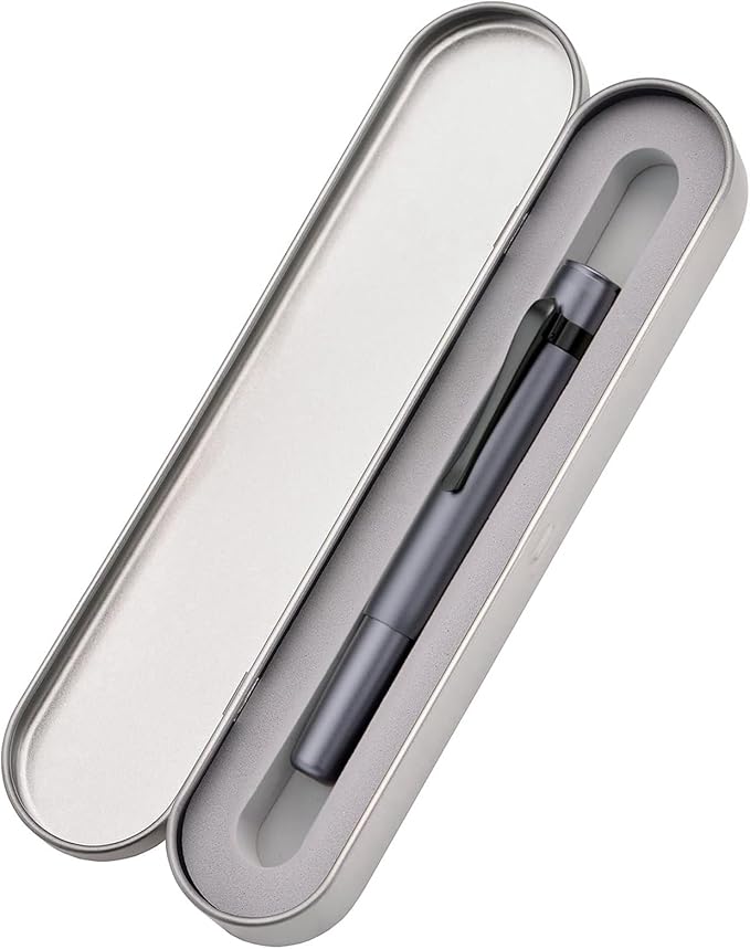 Hongdian M2 Black Forest Mini Rollerball Pen, Fine Point 0.5mm, Sleek Aluminium - Image 4