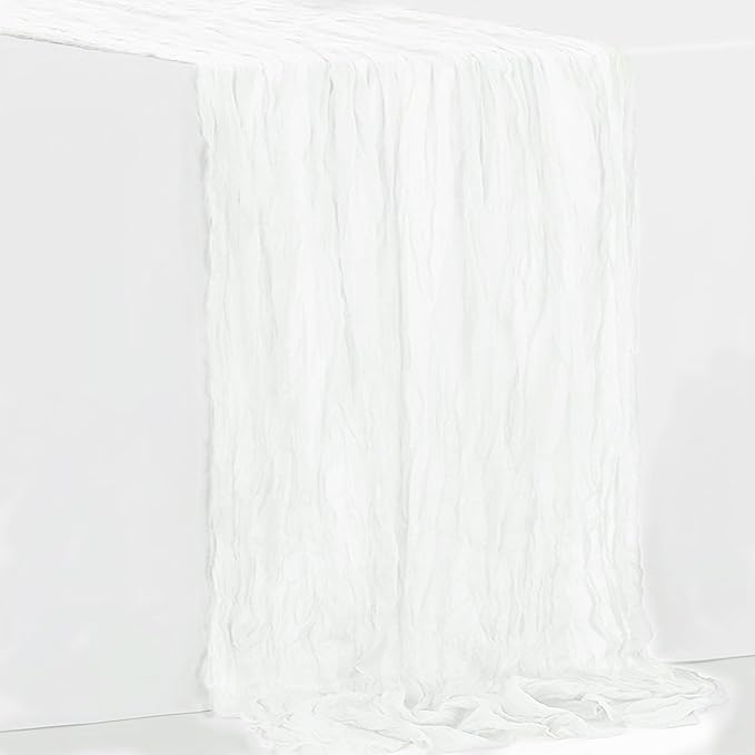 6 Pack White Cheesecloth Table Runner 35x120 Inch 10Ft Rustic Gauze Cheese - Image 7