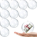 Fillable Christmas Ornaments Balls 80mm 10pk Clear Plastic Fillable Ornaments by Jishi