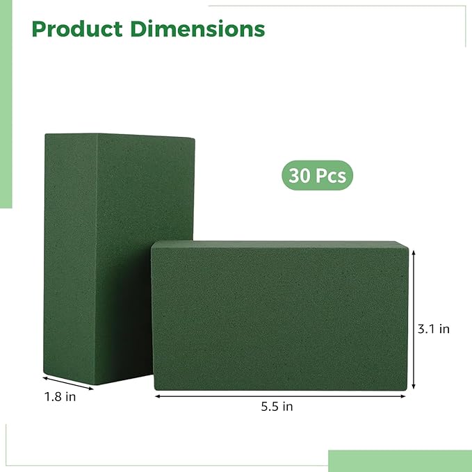 30 PCS Floral Foam Blocks, Wet and Dry Florist Foam - Image 3