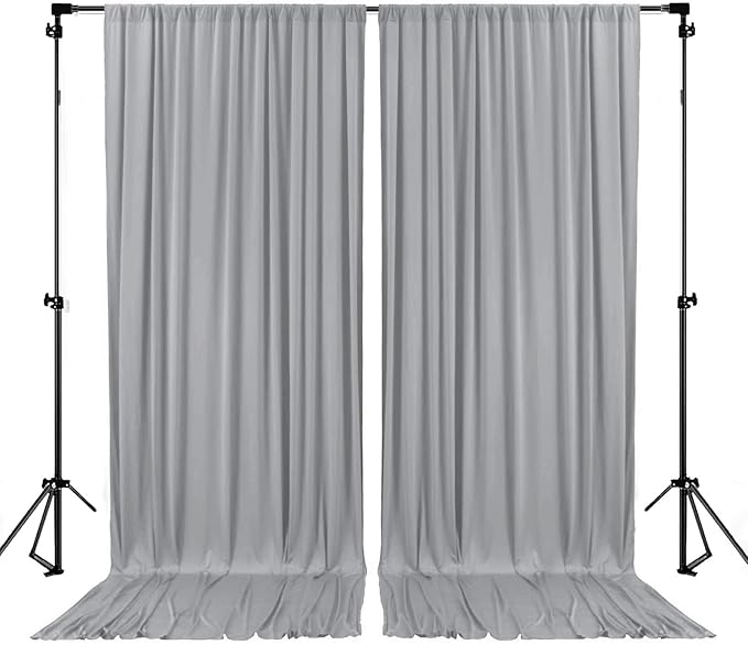 10 x 7 Feet New Dark Grey Backdrop Curtain by ZEBMOON