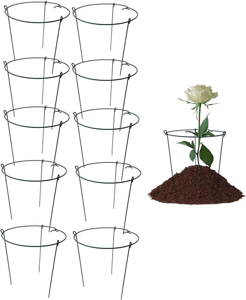 10" Wide x 16" High Peony Cage Rings Garden Plant Support Brace, Strong Large by MTBGarden