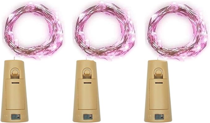 Wine Bottle Lights with Cork, Battery Operated 20 LED Cork Shape Silver Wire by LoveNite