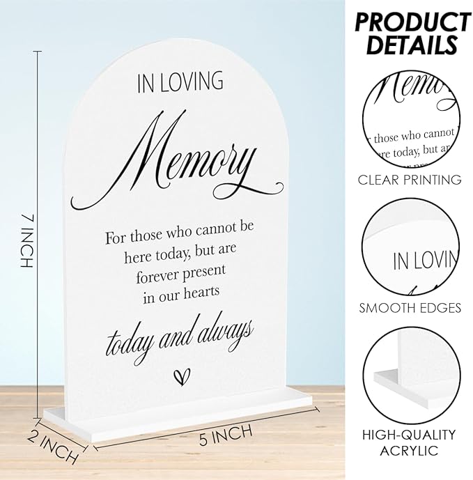 In Loving Memory Wedding Sign, In Memory Wedding Sign - Image 2