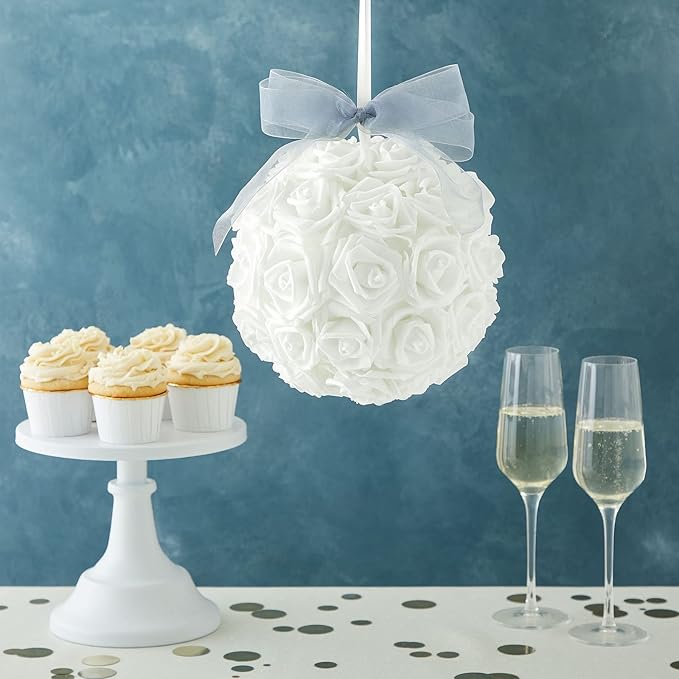 Juvale White Flowers Artificial Roses - Image 5