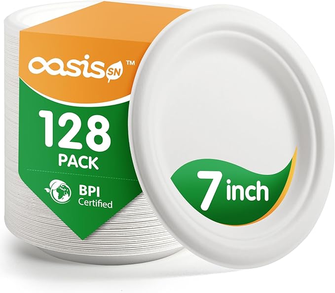  , - Compostable Paper Plates, Heavy-Duty Biodegradable by Unknown