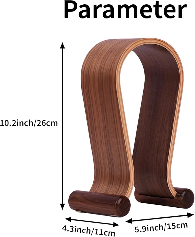 Wood Headphone Stand for Desk - Image 2