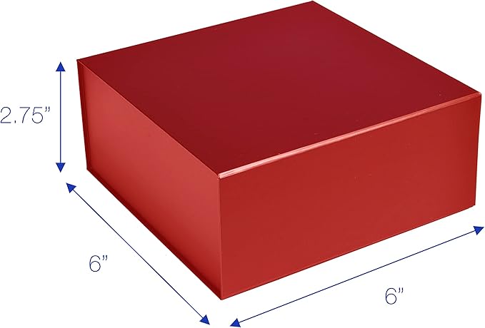 CECOBOX - Gift Boxes with Lids for Presents 6"x6"x2.75" - Matte, Collapsible - Image 3