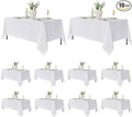 Fitable 10 Pack Rectangle Tablecloths: Stain Resistant Wrinkle Free Fabric by Fitable