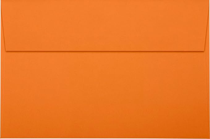 LUXPaper A9 Invitation Envelopes | Peel & Press | 5 3/4" x 8 3/4" | Mandarin - Image 2