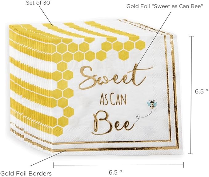 Kate Aspen Sweet as Can Bee 62 Piece Party Tableware Set - Image 7