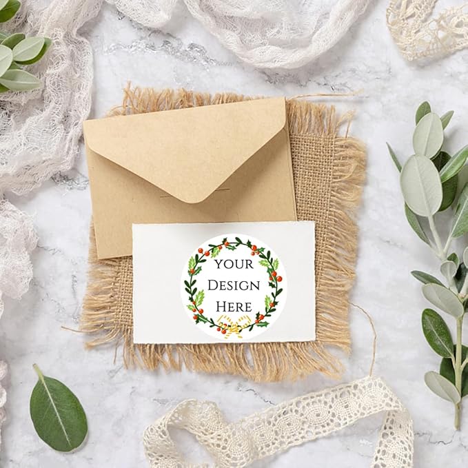 100-1000pcs Custom Stickers Merry Christmas Stickers Personalized Labels - Image 4