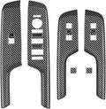 4pcs Carbon Fiber Style Front Rear Doors Window Glass Lift Switch Panel Cover by Deebior