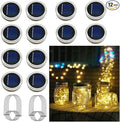 Solar Mason Jar Lights, 12 Pack 30 LED Waterproof Lid Light by Cynzia