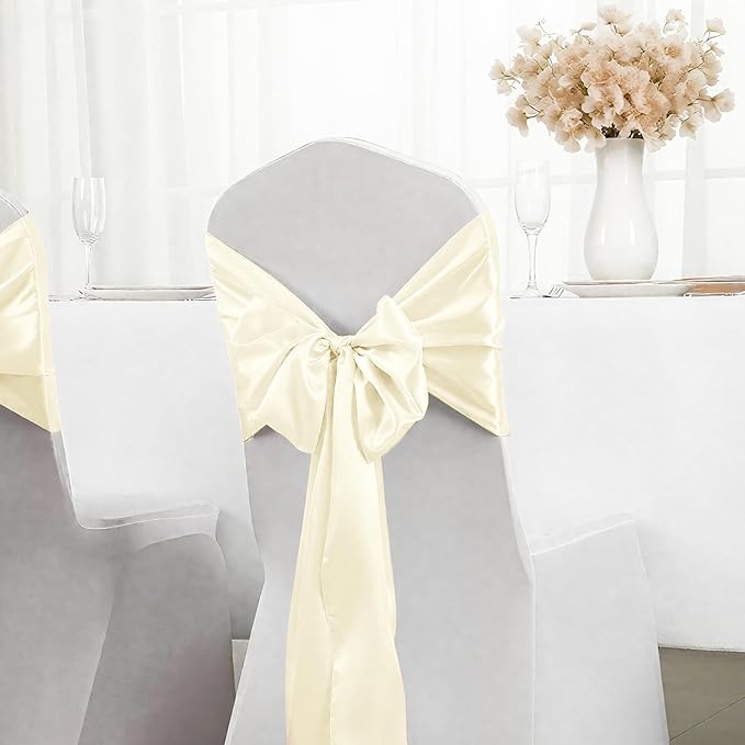 SHEJIZE 2 Pack White Satin Table Runner 12x108 Inches Long, Bright Silky Smooth - Image 7