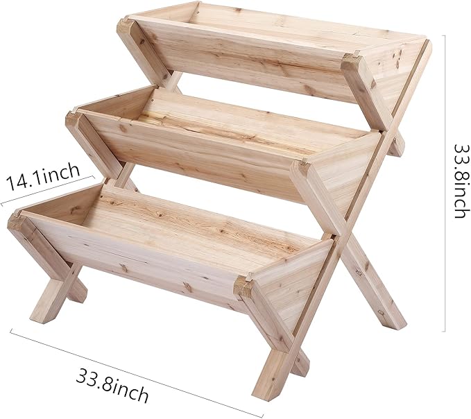 3 Tiers Wooden Vertical Raised Garden Bed - Image 9