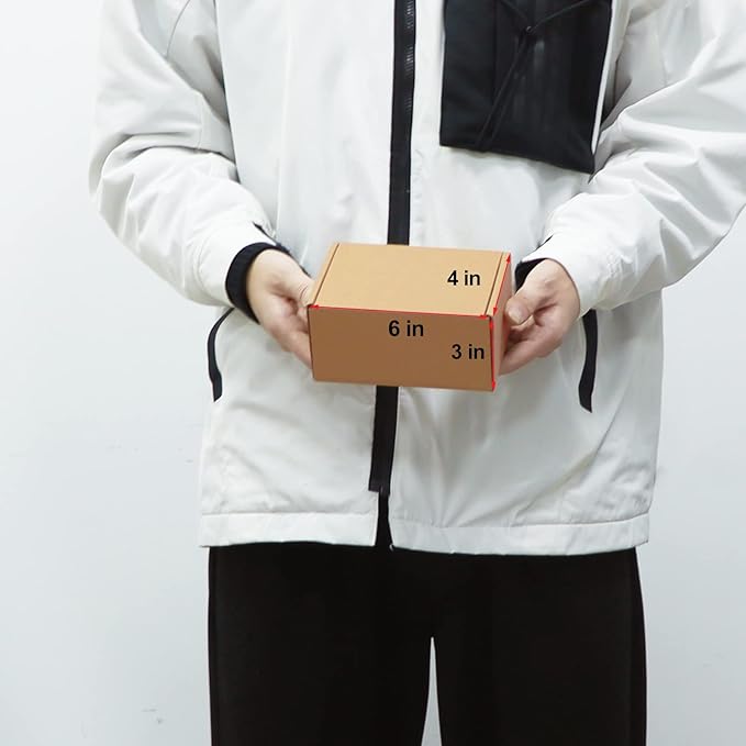MEBRUDY 6x4x3 Inches Shipping Boxes Pack of 50, Small Corrugated Cardboard Box - Image 3