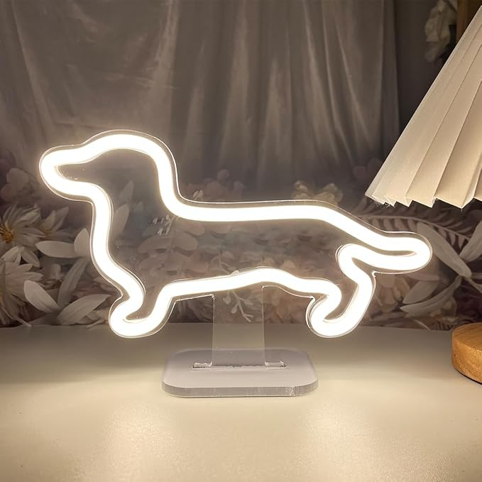 Dog Table Number Neon Sign Desk Lamp Night Light Wedding Letter LED Neon Sign by ZPLNOSIN