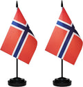 Norway Norwegian Deluxe Desk Flag Set Small Mini Miniature Norway Norwegian by tibijoy
