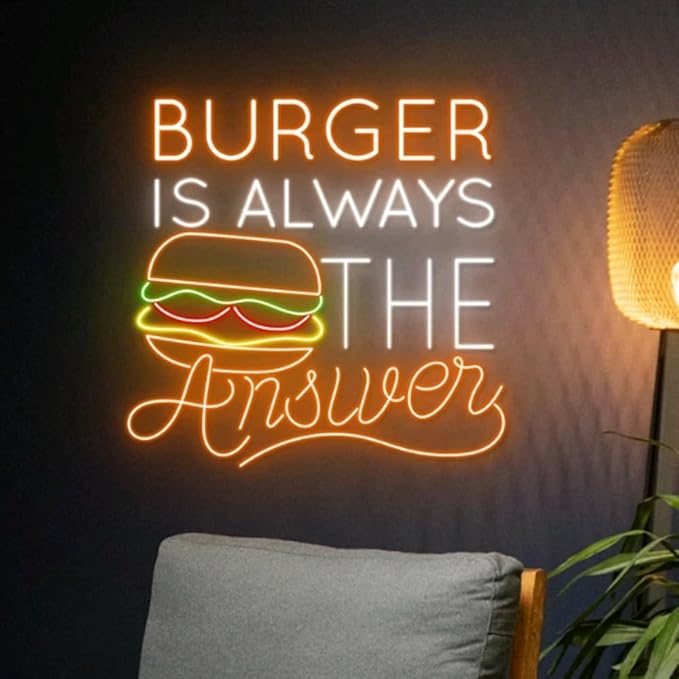 Burger Neon Sign, Burgers Led Light - Image 3