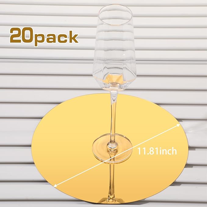 Thyle 20 Pcs 10 Inch Acrylic Round Mirrors - Image 2