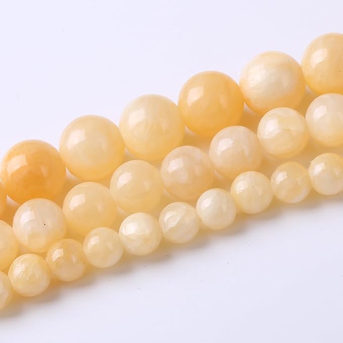 Rice Topaz Stone Beads Gemstone Round Crystal Energy Jade Beads Stone Beads - Image 2