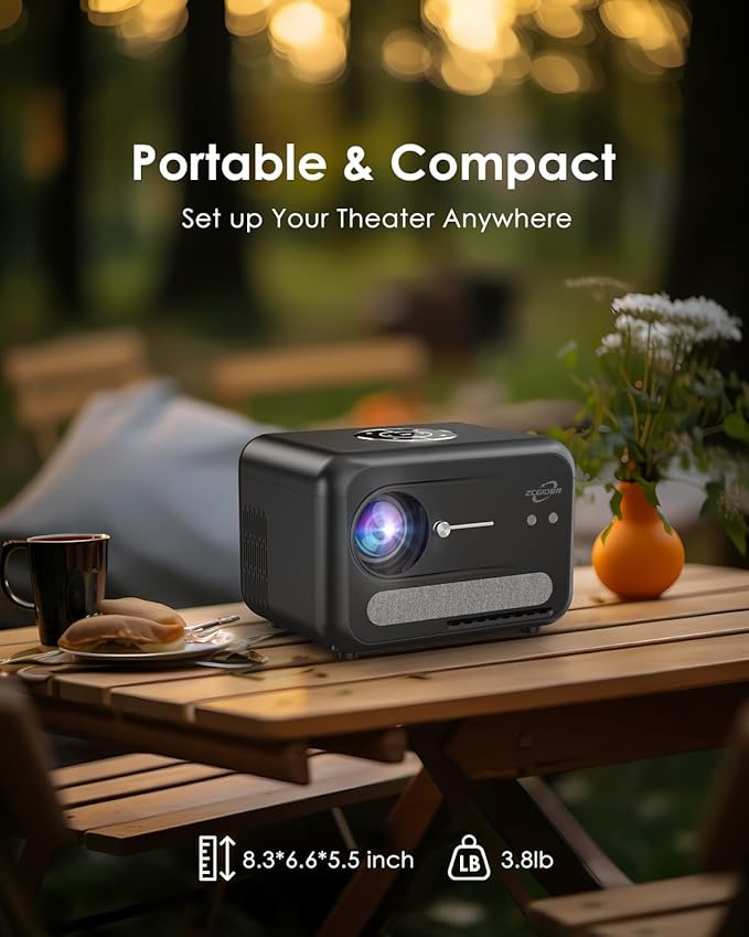 Smart 4K Projector for Bedroom, Indoor Outdoor Home Theater Projectors - Image 8