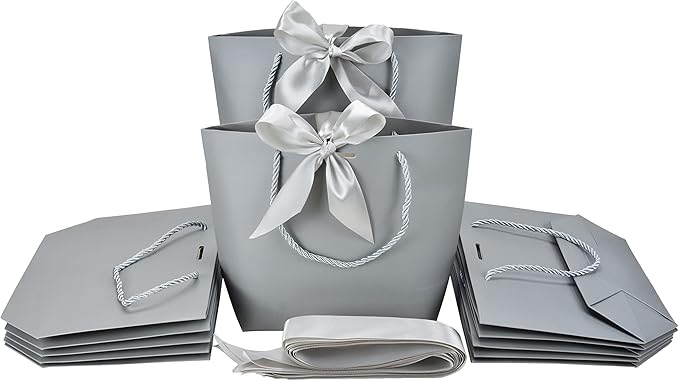 HUAPRINT Gift Bags with Handles, 7.48×3.54×7.9 inches, Party Favor Bags with by HUAPRINT