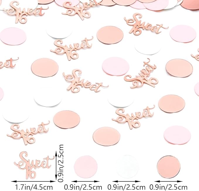 Sweet 16 Birthday Decorations for Girl Happy 16th Birthday Confetti Wedding - Image 6