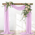 Lilac Elegant Arch Draping Fabric 2 Panels Outdoor 29" × 20Ft Sheer Chiffon by Santaben