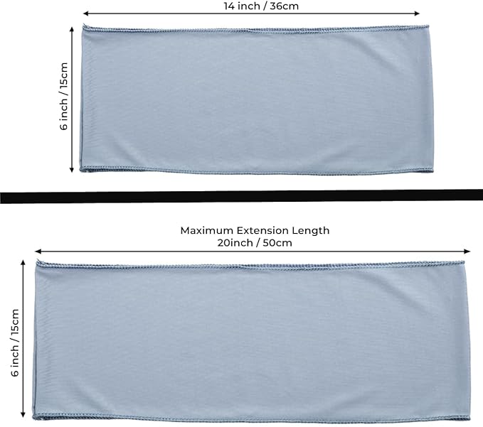 VDS Pack of 100 PCS | Dusty Blue | Spandex Chair Sashes Bows Without Buckle | - Image 3