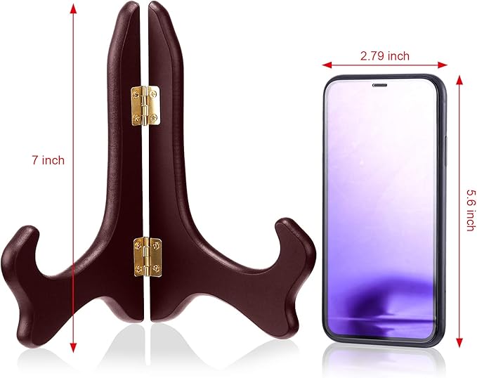 Tatuo 4 Packs Wooden Display Stand Decorative Plate Stands - Image 2