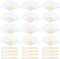 Aneco 24 Pieces Handheld Paper Fans Paper Folding Fans by Aneco