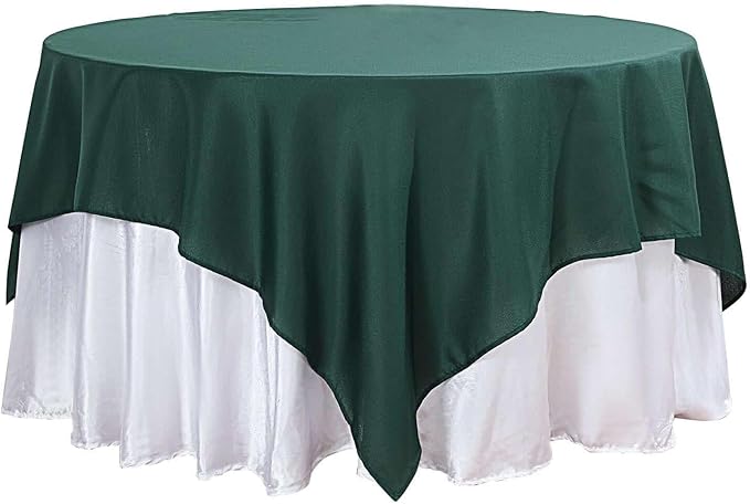 Efavormart 90" Hunter Emerald Green Wholesale Linens Polyester Square Linen - Image 7