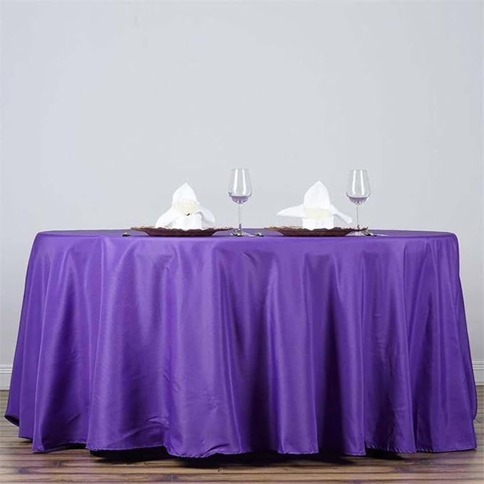 Efavormart Round Tablecloth, 132 Inch Stain & Wrinkle Resistant Washable Table by efavormart