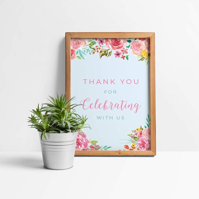 Andaz Press Extra Large Wedding Easel Board Party Sign, 12x18-inch, Tea Party - Image 2