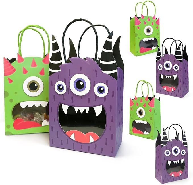 Cheerland Monster Gift Bags Halloween Goodie Bag Monster Party Favors Bag - Image 3