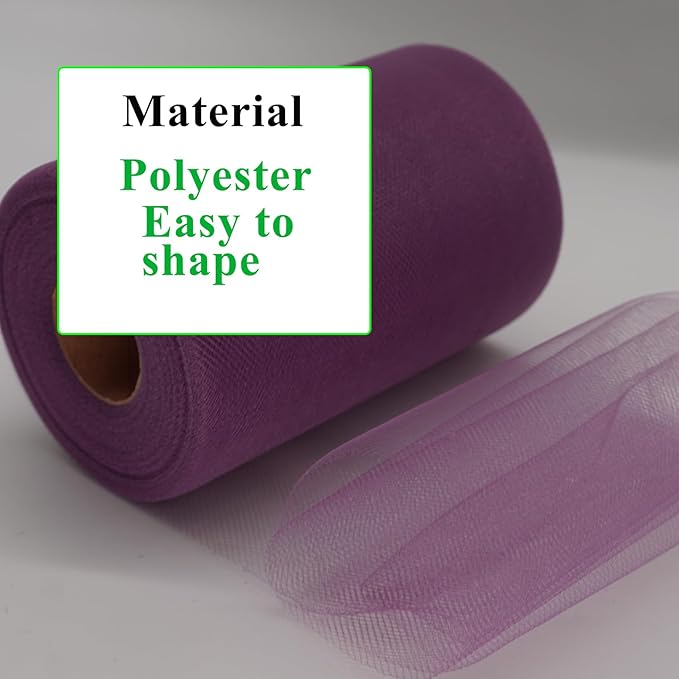 Tulle Fabric Rolls 6 Inch by 100 Yards Fabric Spool Tulle Ribbon - Image 4