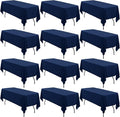 12 Pack Polyester Tablecloth 60 x 126 Inch Navy Blue Tablecloth by fani