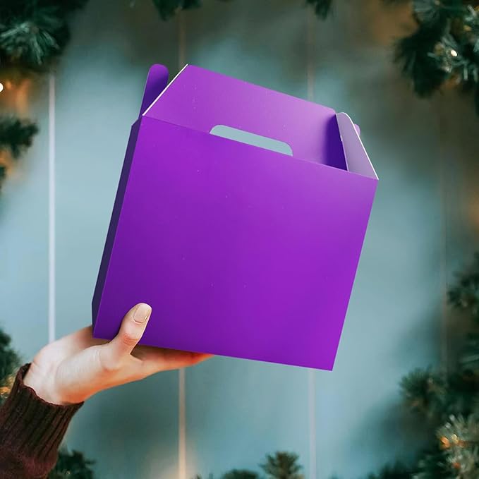 XAGLVV 24Pack Purple Boxes, Party Favor Boxes Packs 7 x3.5x 6.6 Inches - Image 5