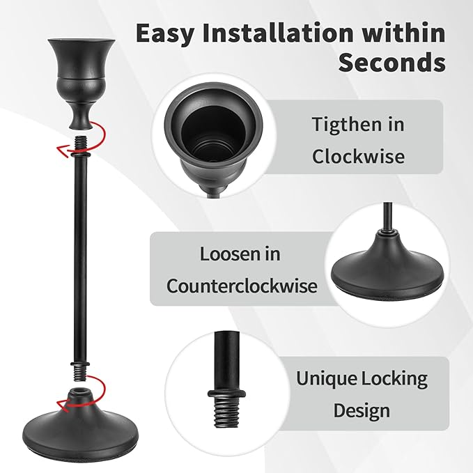 CHILL RECIPE Black Candlestick Holder Tall Taper Candle Holder - Image 3