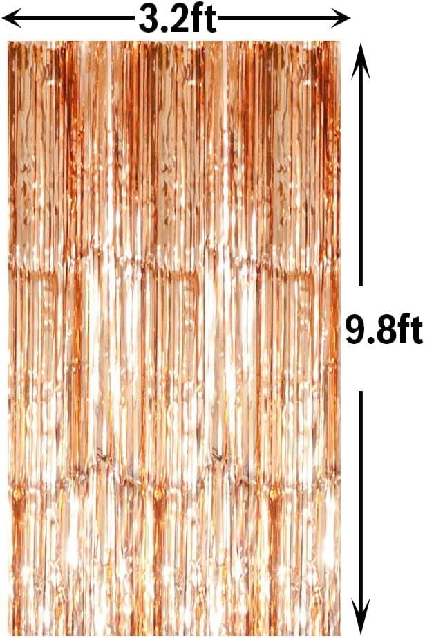 GOER 3.2 ft x 8.2 ft Metallic Tinsel Foil Fringe Curtains Party Photo Backdrop - Image 6