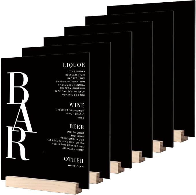 JINMURY 8x10 Inch Black Acrylic Sign by JINMURY