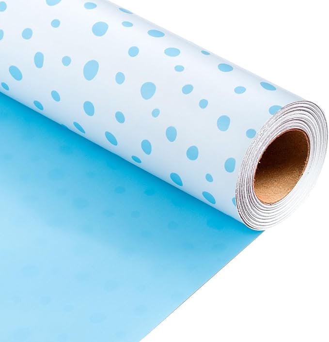 Burymento Blue Lrregular Wave Point Wrapping Paper, Reversible Gold Gift Wrap by BurymentoisaprofessionalwrappingpaperbrandThewrappingpaperismadeofkraftpaperpearlescentmatteglossyglitterbrushedlaserandothermaterialsdouble-sidedprintingbackcuttingandotherdetailsOriginalpatternscarefullymadewrappingpaperbrand